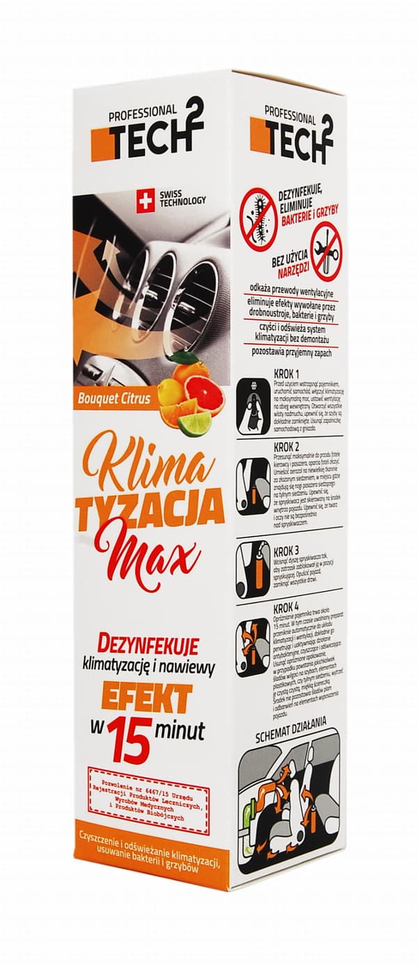 Desinfektionsmiddel til aircondition MAX Bouquet citrus