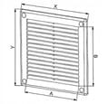Miniatyrbillede 2 af 2: Ventilationsgitter hvid TRU6 200x200