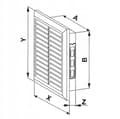 Pikkukuva 2 / 2: Tuuletusritilä valkoinen T-eko 140x140