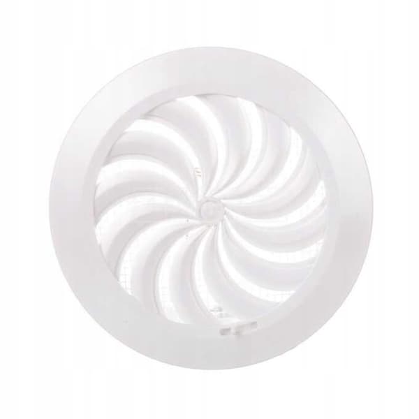 Runt ventilationsgaller T95 fi100 vit