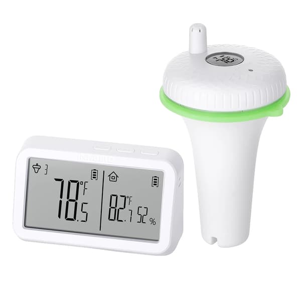 Trådløs Pool Termometer, IPX7 Vandtæt, Real-Time Temperatur Overvågning,Pooltermometer