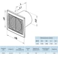 Miniatyrbillede 2 af 4: Silenta 125 mm væg-/loftventilator til badeværelse, standardversion