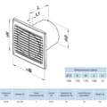 Pikkukuva 2 / 4: Silenta 100 mm seinä-/kattotuuletin kylpyhuoneeseen, kosteusanturilla varustettu versio