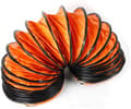 Miniatyrbillede 4 af 4: Ventilationsslange, 5 Meter, Fleksibelt Design, Flammehæmmende PVC,Appelsin