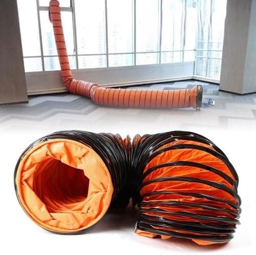 Ventilationsslange, 5 Meter, Fleksibelt Design, Flammehæmmende PVC,Appelsin