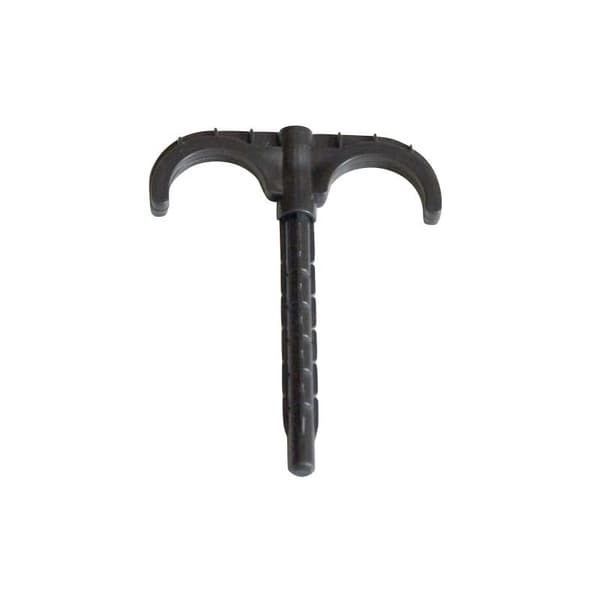 Plastikrørkrog, dobbelt, til borehoved, 8 mm diameter, ONLINE