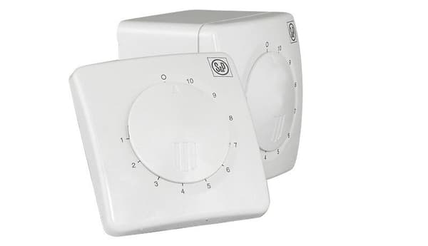 Thyristor-controller REB-1N, overflademonteret til 1-fasede ventilatorer (230V) med effekt over 20W og under 230W, dimensioner 80x80x68