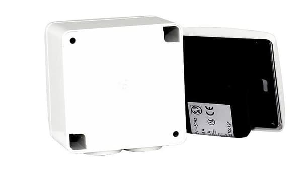 Thyristor-controller REB-1N, overflademonteret til 1-fasede ventilatorer (230V) med effekt over 20W og under 230W, dimensioner 80x80x68