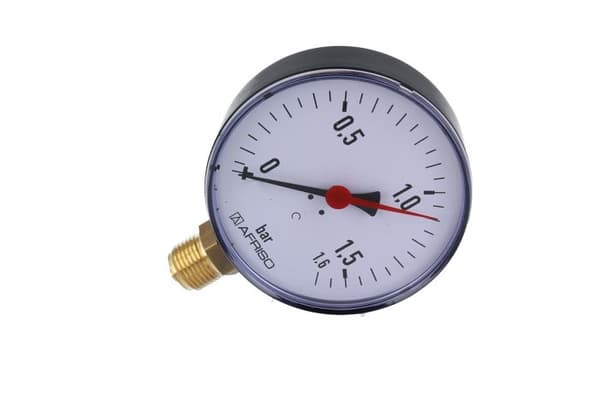 Värmemanometer RF 100 RAD, fi 100 mm, 0-1,6 bar, 1/2 tum radian, kl. 2,5 vertikal