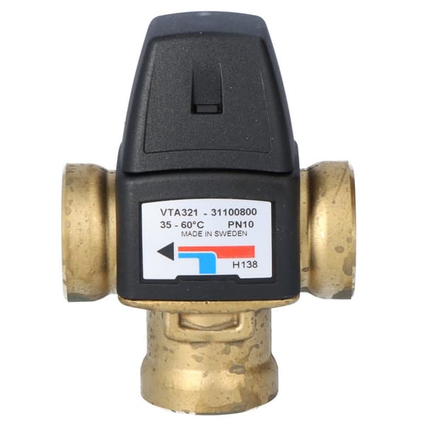 Termostatisk blandeventil VTA321, temperaturregulator 35-60°C, KVS 1,6, 3/4 tomme indvendig