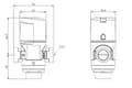 Miniatyrbillede 2 af 2: Termostatisk blandeventil ATM 343 DN15, G 3/4 tommer, temperaturområde 35-60 grader C, Kvs 1,6 m3/t