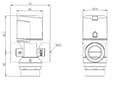 Miniatyrbillede 2 af 3: Termostatisk blandeventil ATM 333 DN20 RP 3/4 tomme temperaturområde 35-60°C, Kvs 1,6 m3/t