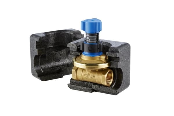 Automatisk indreguleringsventil ASV-PV 5-25 kPa DN15, GW Rp 1/2 tomme, med EPP-isolering - 4. GENERATION