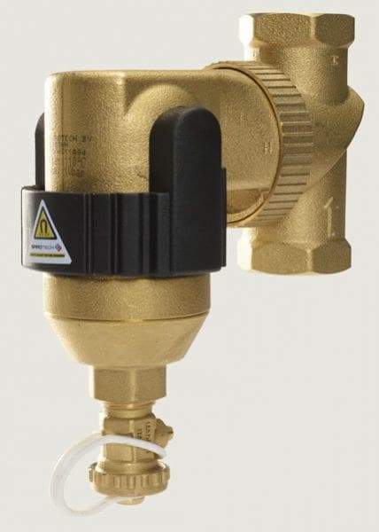 Spirotrap MBC 3/4 tommer snavsudskiller med magnet, roterende flange og afløbsventil