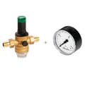 Miniatyrbillede 1 af 4: Trykregulator, med forskruninger, 1 tomme, med manometer 0-10 bar