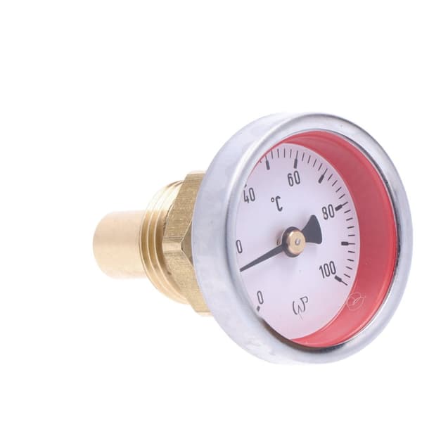 Termometer med drejeskive 100 °C rødt