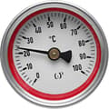 Miniatyrbillede 1 af 4: Termometer med drejeskive 100 °C rødt