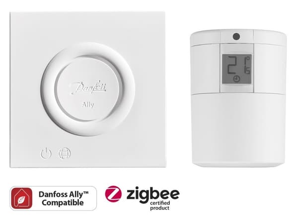 Gateway og elektronisk radiatortermostat Danfoss Ally startsæt