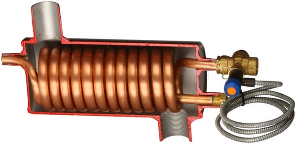 Ekstern kølespiral Strażnik 6/4'' 32 kW, isoleret - 97°C