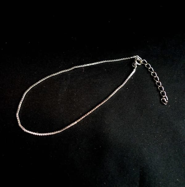Silverpläterad Ankellänk 24cm + förlängning 4cm