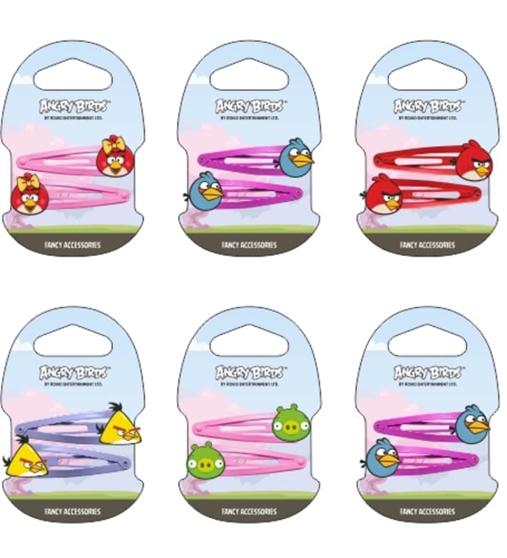 Angry Birds, Håraccessoarer, 6-Pack Hårspänne