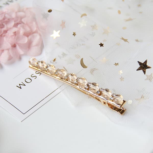 Hårnåle i krystal rhinestone bobby pin guld