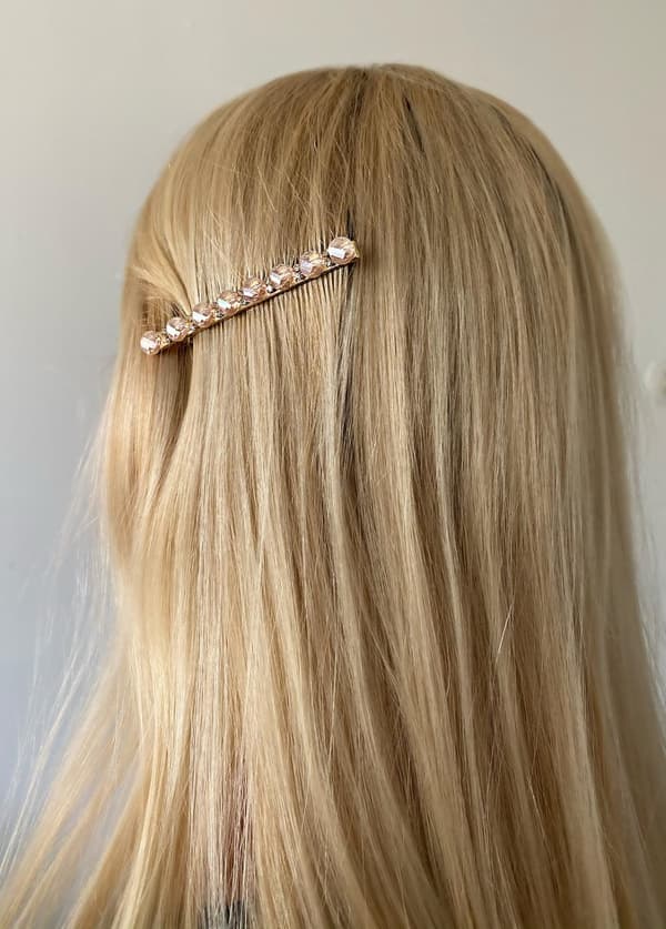 Hårnåle i krystal rhinestone bobby pin guld