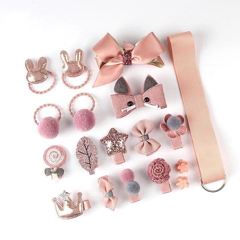 18pcs Hair accessories girls hair clip,hair bands,hair Pins