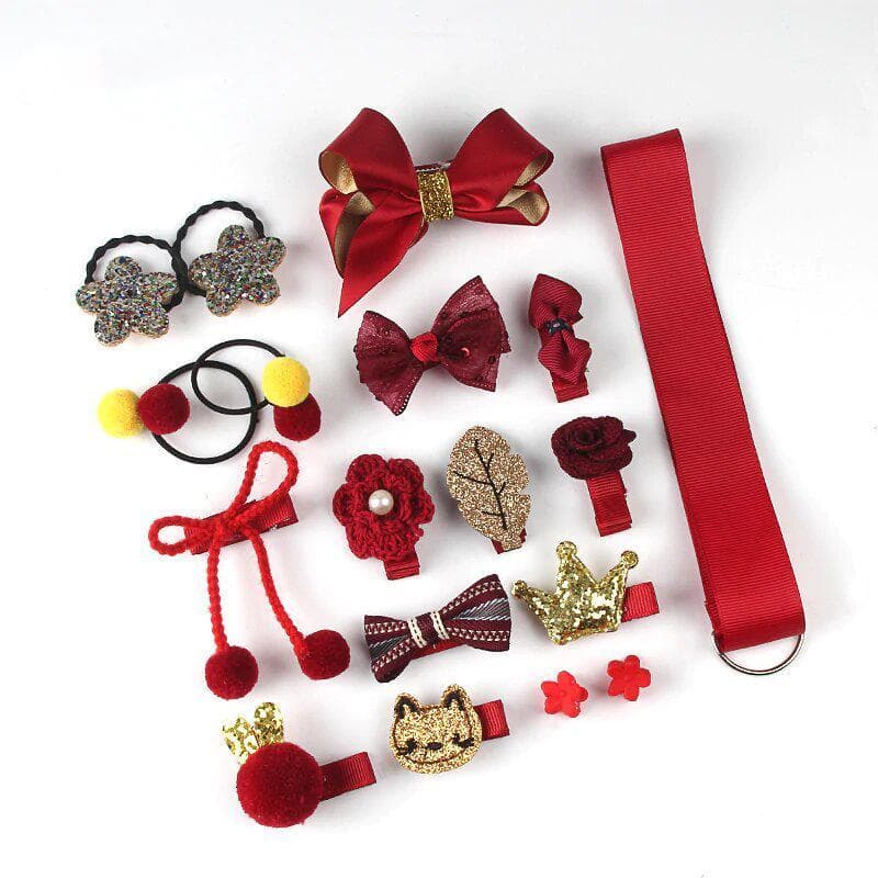 18pcs Hair accessories girls hair clip,hair bands,hair Pins