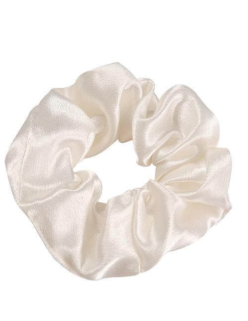 Stor Scrunchie i Satin (vit)