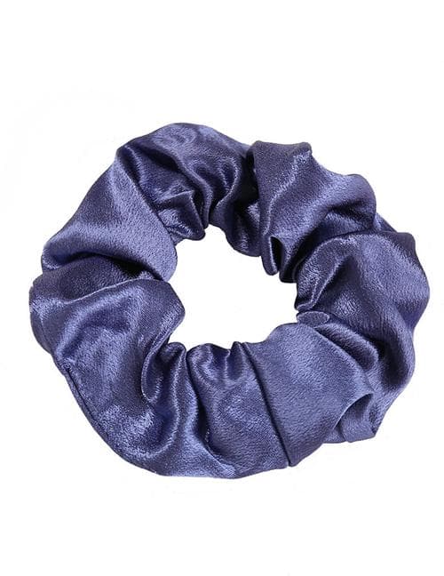 Stor Scrunchie i Satin (mörkblå)