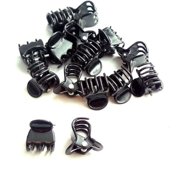 Hårklämmor små Svarta 6-pack