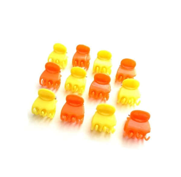 Hårklämmor små Gul & Orange
