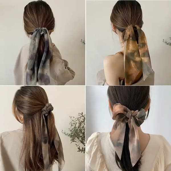 Stilfuld, anvendelig scrunchie i 3 forskellige varianter