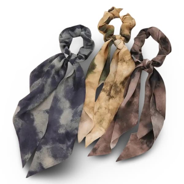 Stilfuld, anvendelig scrunchie i 3 forskellige varianter