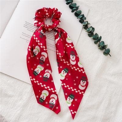 Christmas Scrunchie bue snefnug Julemanden snemand juletræ