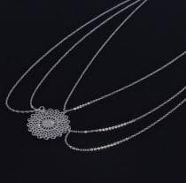 Vintage Hårsmycke / Boho Hår Smycke med Silver Kedjor & Smycke