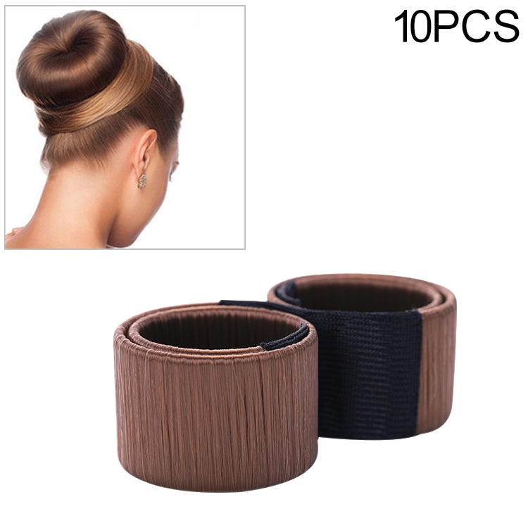 10 PCS Simple Fashion Synthetic Wig Donuts Hairdressing Roll Hair Band(No. 341)