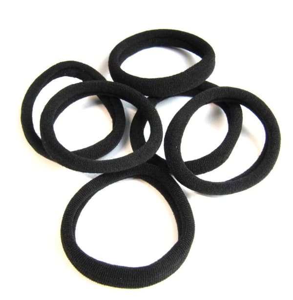Hårsnoddar Svart 6-Pack