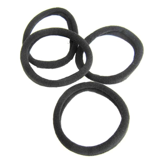 Hårsnoddar Svart 4-Pack