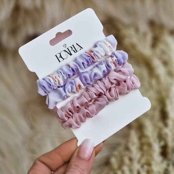 4-pack Scrunchies Hårsnoddar Hårband Håraccessoar - Flerfärgad