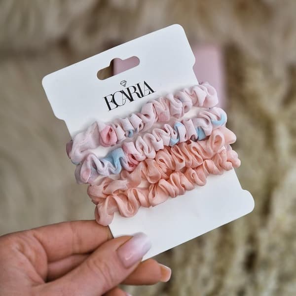 4-pack Scrunchies Hårsnoddar Hårband Håraccessoar - Flerfärgad