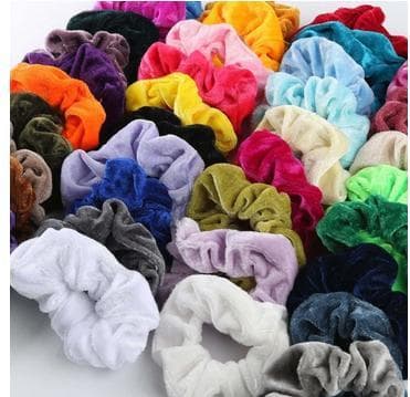 36 stk Fløjlshår Scrunchies, hårbånd, hårbånd, flerfarvede hårbånd
