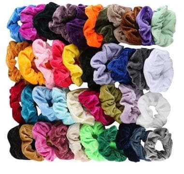 36 stk Fløjlshår Scrunchies, hårbånd, hårbånd, flerfarvede hårbånd