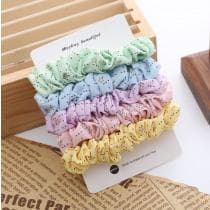 5-pack Scrunchies Hårsnoddar Hårband Håraccessoar - Flerfärgad