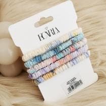 5-pack Scrunchies Hårsnoddar Hårband Håraccessoar - Flerfärgad