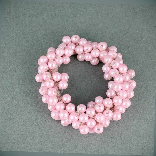 Hårsnodd med Pärlor - Rosa