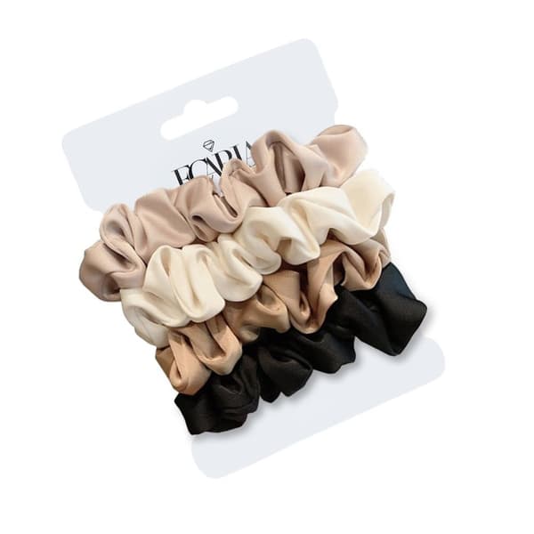 4-pack Scrunchies Hårsnoddar Hårband Håraccessoar - Flerfärgad