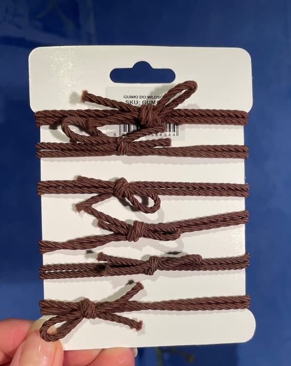 6-pack Dekorerade Hårsnoddar Hårband Håraccessoar för Barn -Brun