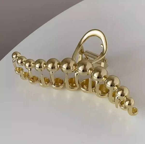 Stor Hårklämma Hårspänne Hårsmycke Håraccessoar i Guld Färg